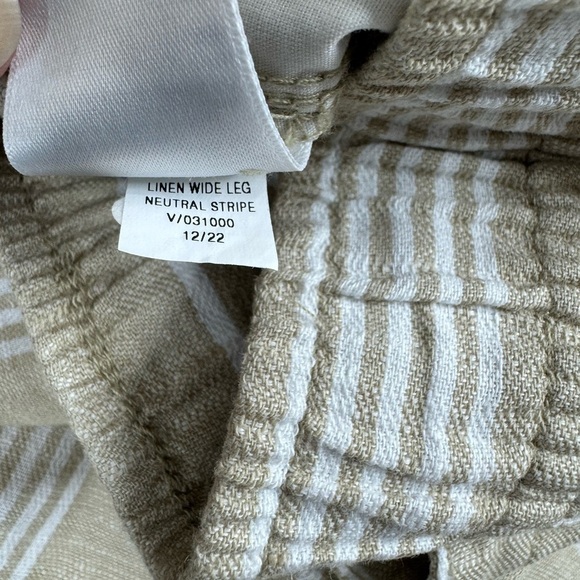 Old Navy High Rise Wide Leg Linen Blend Pull On Pants W/Pockets Womens Medium - Picture 11 of 13
